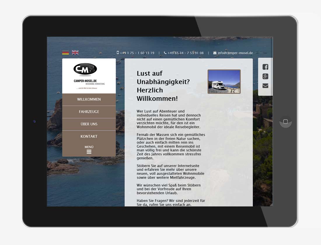 webdesign agentur trier projekt #03 tablet horizontal