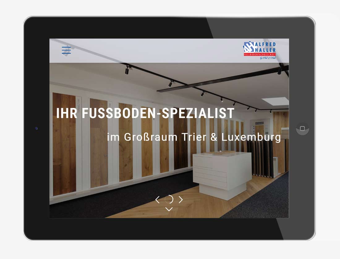 webdesign agentur trier projekt #54 tablet horizontal