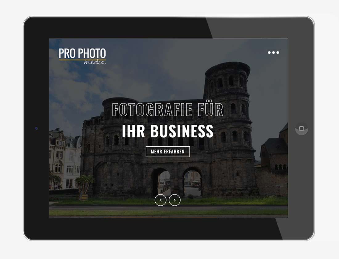 webdesign agentur trier projekt #55 tablet horizontal